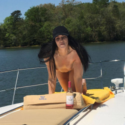 Pic #3 sunnin nude on the boat - Amateur, Ass, Brunette, Close-ups, Cunt Pics, Firm Ass, Hard Nipples, Legs Spread Wide Open, Natural Tits, Nature, Nude Amateurs, Nude Wives, Outdoors, Perky Boobs, Sexy Wives, Shaved, Small Tits