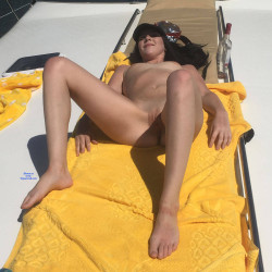 Pic #5 sunnin nude on the boat - Amateur, Ass, Brunette, Close-ups, Cunt Pics, Firm Ass, Hard Nipples, Legs Spread Wide Open, Natural Tits, Nature, Nude Amateurs, Nude Wives, Outdoors, Perky Boobs, Sexy Wives, Shaved, Small Tits