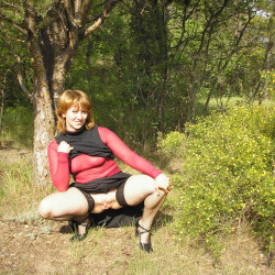 Pic #6 A walk in the park. - Amateur, Brunette, Cunt Pics, Flashing, Flashing Tits, Hanging Tits, Hard Nipples, High Heels Amateurs, Legs Spread Wide Open, Natural Tits, Nature, No Panties On, Outdoors, Public Exhibitionist, Public Place, Pussy, See Through, Shaved, Small Tits, Stockings Pics