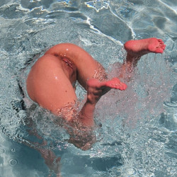 Pic #3 Nude Swimming Showing Neighbors