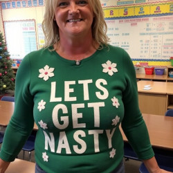 Pic #4 Joanne Tanner a Real Teacher Enjoying Christmas in the Classroom