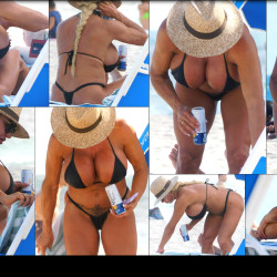 Pic #4 Mega Fake Boobs MILF beach candid