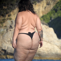 Super Fat BBW Beach Voyeur