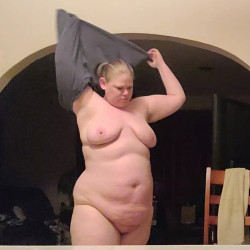 Pic #4 Unaware BBW Wife Undressing