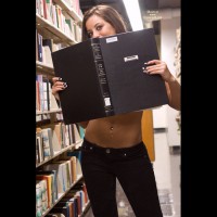 Pic #3 Leanna In College Library